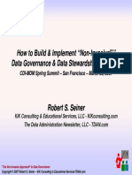 How To Build & Implement " Non - Invasive " Data Governance & Data Stewardship Programs