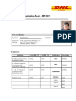 Employment Application Form - MT 2011