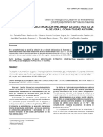 Obtencion y Caracterizacion Preliminar de Un Extracto de Aloe Vera L. Con Actividad Antiviral