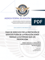 Afac Pago de Derechos Por La Prestación de Servicios Fuera de La Población Donde Radique La Autoridad Que Los Proporciona