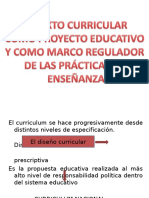 El Texto Curricular Como Proyecto Educativo