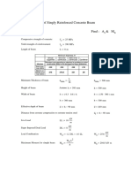 Design of Singly Reinforced Concrete Beam