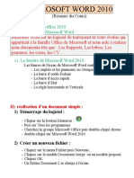 Résumé de Cours Word 2010