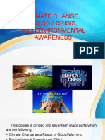 Climate Change, Energy Crisis, and Environmental Awareness