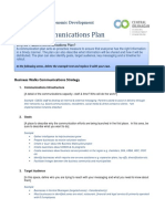 Sample Communications Plan: Central Okanagan Economic Development Commission (COEDC)