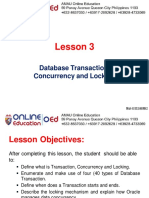 Lesson 3: Database Transaction, Concurrency and Locking