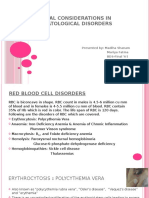 Dental Considerations in Hematological Disorders