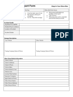 Auto Accident Report Form