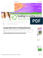 Sample Eating Disorder Recovery Meal Plans - Healing For Eating Disorders