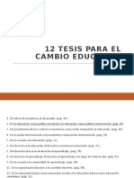 12 Tesis para El Cambio Educativo