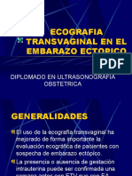 Ecografia Transvaginal en El Embarazo Ectopico: Diplomado en Ultrasonografia Obstetrica