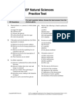 CLEP Natural Sciences Practice Test