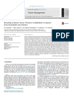 Recycling of Plastic Waste - Presence of Phthalates in Plastics From Households and Industry