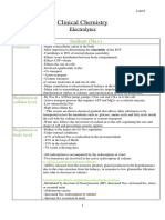 Electrolytes Summary