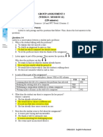 Group Assignment 2 (Week 8 / Session 12) (120 Minutes) : A. Listening Skill 1-6 (18 Points)