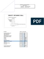 Design of Drystone Gravity WALL (H 2m) Designed by Approved by