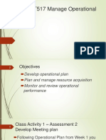 BSBMGT517 Manage Operational Plan