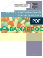 Aplicacion de La Cristalizacion en La Industria Farmaceutica