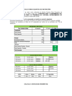 Calculo para Equipos de Nutrición