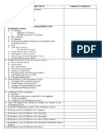 Ward Class Topic Name of Student 1. Principles of Emergency Nursing