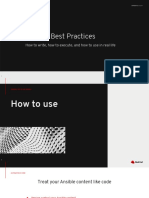 Ansible Best Practices: How To Write, How To Execute, and How To Use in Real Life