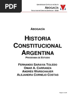 Historia Constitucional Argentina (2018) PDF