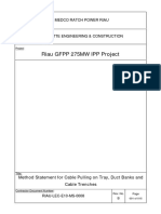 Method Statement of Cable Pulling On Trays, Duct Bank & Cable Trenches - Rev B