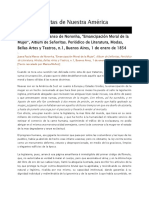 Juana Paula Manso - Emancipacion Moral de La Mujer PDF