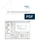 B10 - Reinforced Concrete Half Joint: Frilo Software GMBH Version: 1/2015 As of 30/01/2015