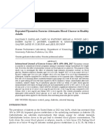 Repeated Plyometric Exercise Attenuates Blood Glucose in Healthy Adults