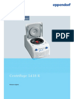 Manual de Instrucciones Centrifuga 5418 R