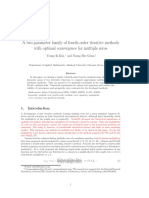 A Two-Parameter Family of Fourth-Order Iterative Methods With Optimal Convergence For Multiple Zeros