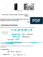 Maxwell's Equations: and God Said, "Let There Be Light" and There Was Light ! - Genesis