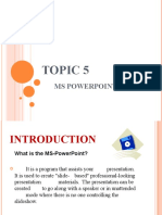 TOPIC 5 Power Point 1