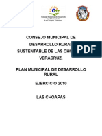 Plan de Desarrollo Rural Sustentable Las Choapas