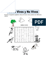 Ficha de Seres Vivos y No Vivos para Primaria