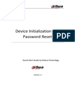 Device Initialization and Password Reset: Quick-Start Guide by Dahua Technology