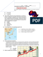 Avaliação de Geografia 9º Ano NCBM