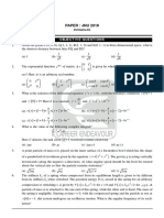 Paper: Jnu 2018: Objective Questions