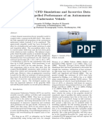 Comparisons of CFD Simulations and In-Service Data For The Self Propelled Performance of An Autonomous Underwater Vehicle