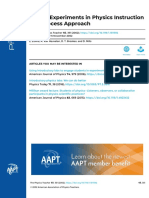 Role of Experiments in Physics Instruction - A Process Approach