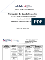 Planeacion Produccion de Textos 2020 Cuarto Semestre Lep