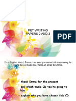 PET Writing - Odp