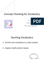 Concept Checking For Vocabulary (CELTA Training)