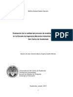 Evaluac Calidad de Proceso Enseñanza Aprendizaje Ing Mecanica Industrial Guatemala 07 - 2195