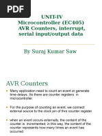 Unit-Iv Microcontroller (EC405) AVR Counters, Interrupt, Serial Input/output Data