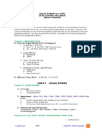 LEGAL FORMS (Law 640) 2020 Course Syllabus: Chapter I. Introduction