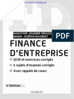 Finance D'Entreprise: QCM Et Exercices Corrigés 4 Sujets D'examen Corrigés Avec Rappels de Cours