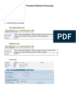 SAP ECC - Standard Rebate Configuration and Process Flow