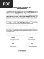 Acta Constitutiva de La Comisión Mixta de Seguridad e Higiene